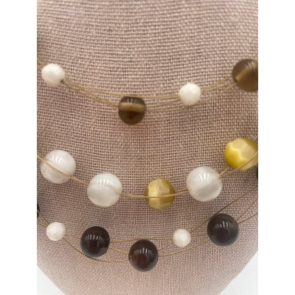 Multicolor Beaded Necklace With Adjustable Clasp - Unique Statement Jewelry - Picture 2 of 3